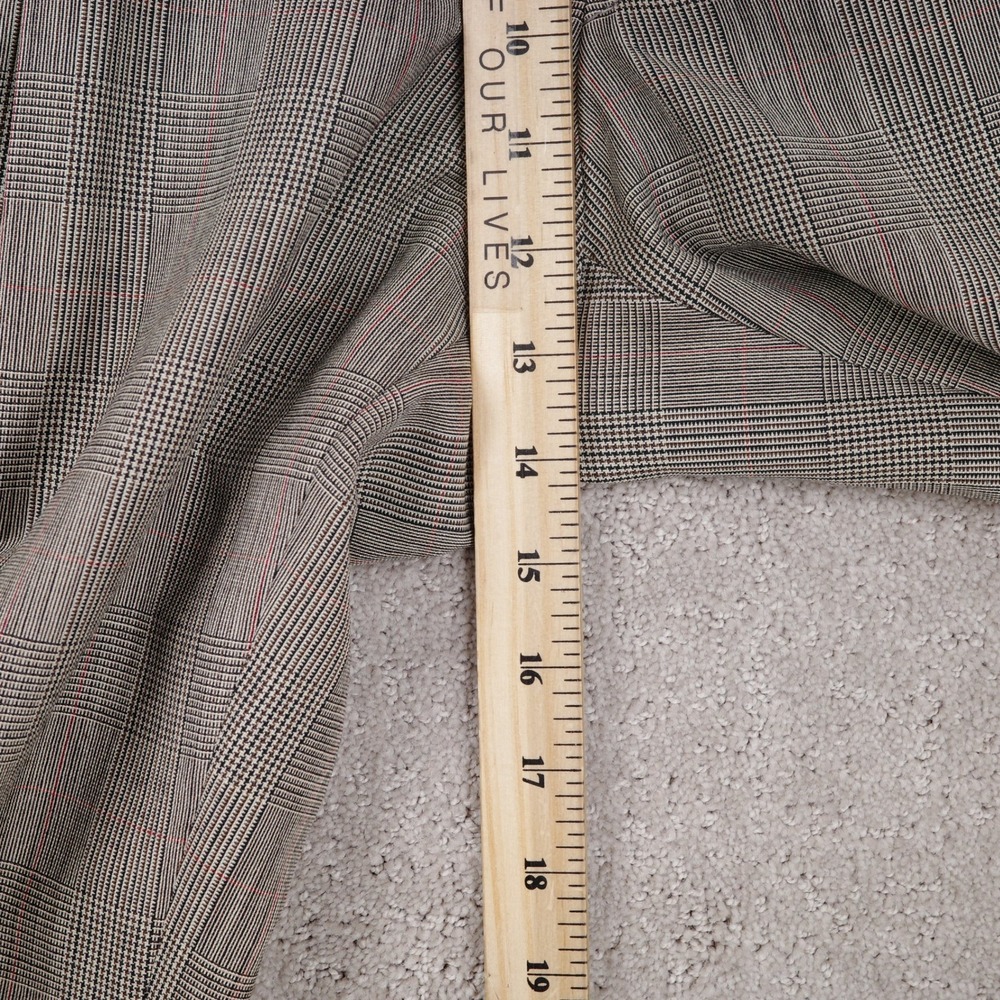Jos A Bank Executive Suit Men 40R 31W 31L‎ Black Red Houndstooth Plaid Classic - Picture 12 of 16